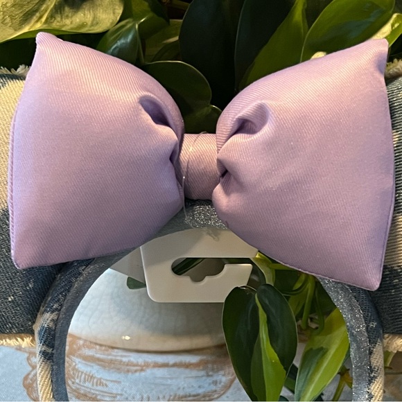 Disney Parks- Bleached Denim Minnie Ear Headband (NWT) - Picture 5 of 5